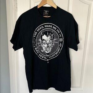 Red Devil Large Black Graphic T-Shirt